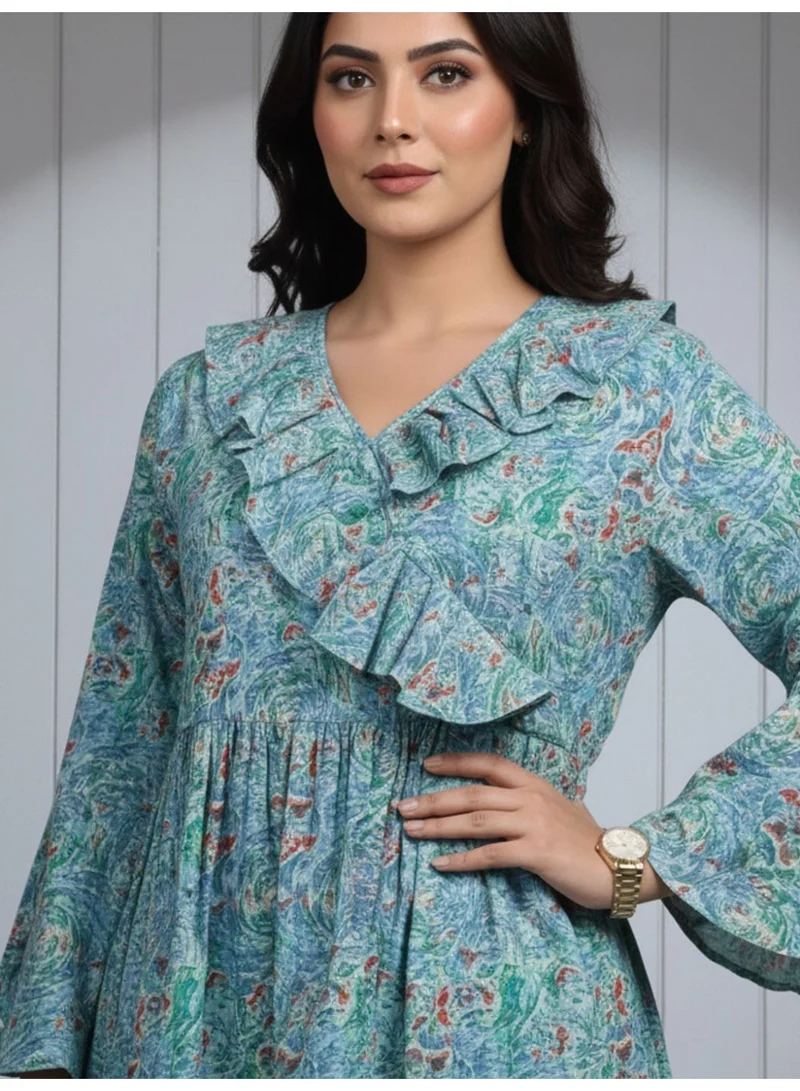 Alaya Women Printed  Cotton Jalabiya-AL4008